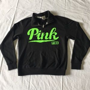 NWOT Pink Victoria’s Secret Black Hoodie
